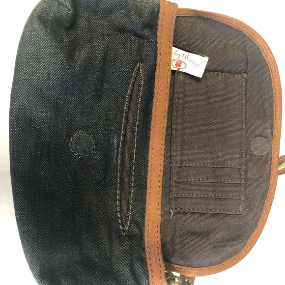 Lucky Brand Cute and Functional Denim With Leather Trim Wristlet - Picture 6 of 11
